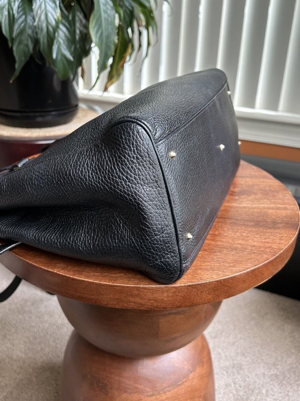 GIANNI VERSACE Medusa Leather Tote Bag, Black - Picture 14 of 14